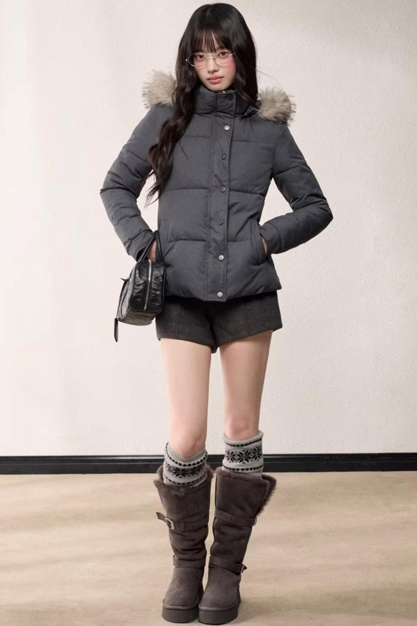 Retro High-Waisted Suit Shorts