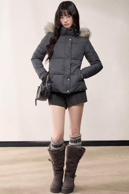 Retro High-Waisted Suit Shorts