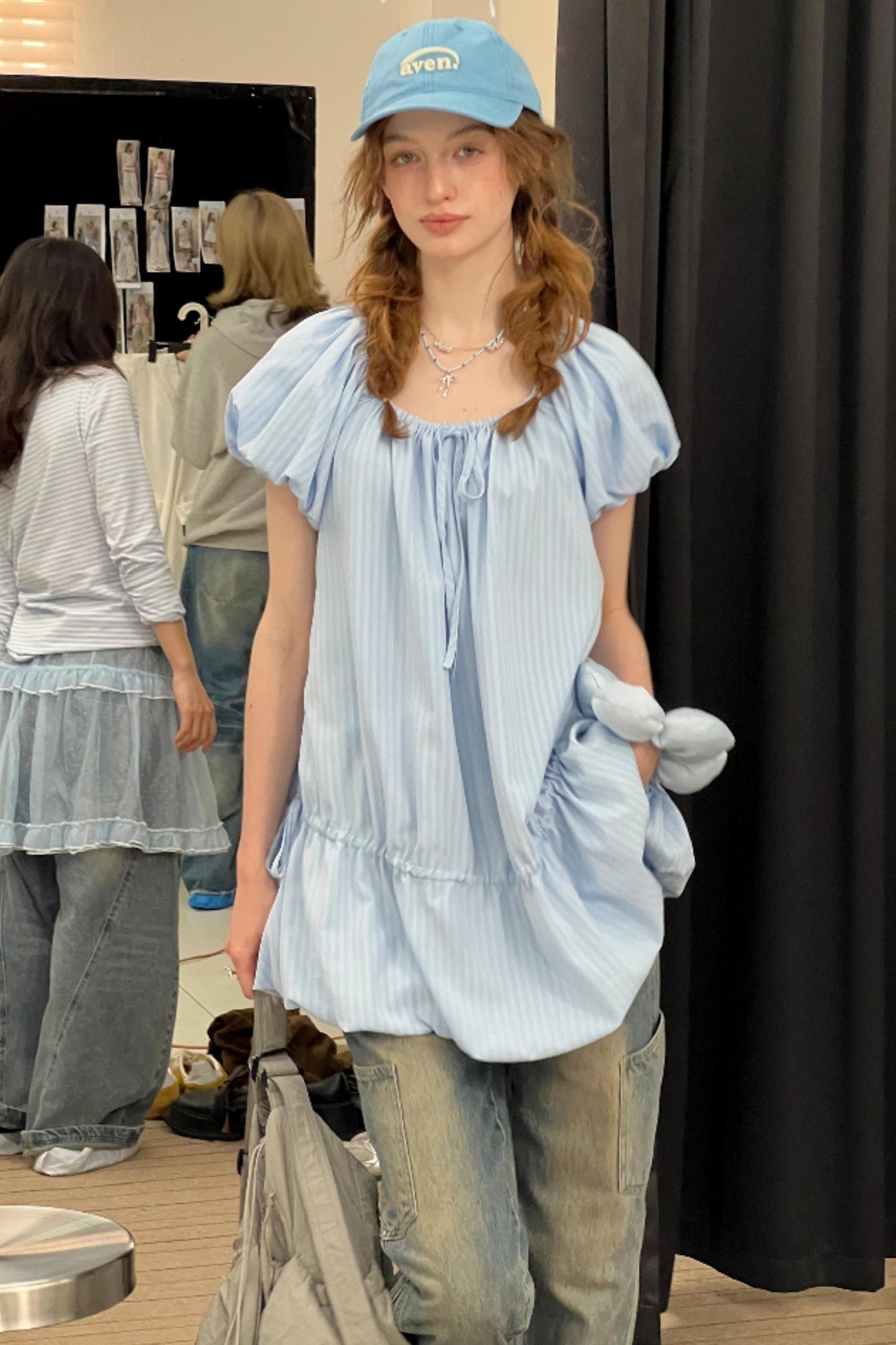 Summer Chic Bubble Sleeve Dress