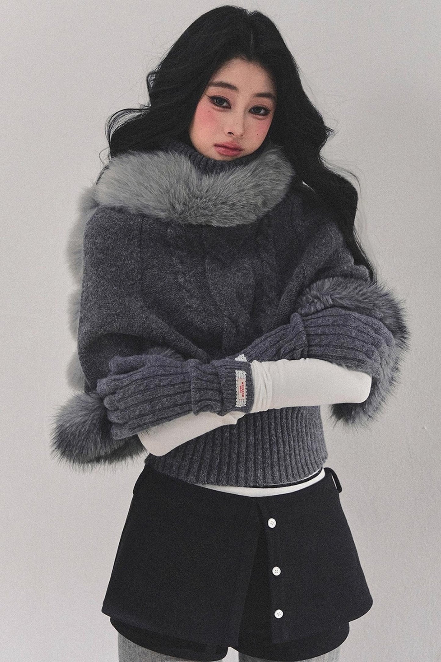 Korean Mohair Turtleneck Sweater