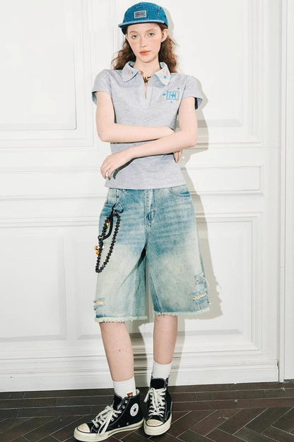 Embroidered Womens Polo Tee