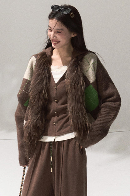 Tears Knit Top & Wide-Leg Pants Set-Up