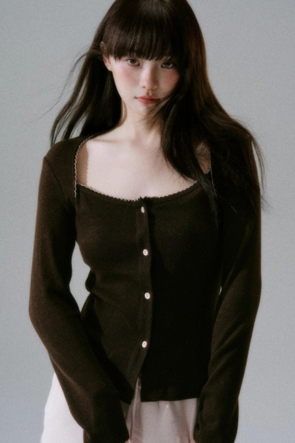 Lyocell Rabbit Fur Long-Sleeve Top