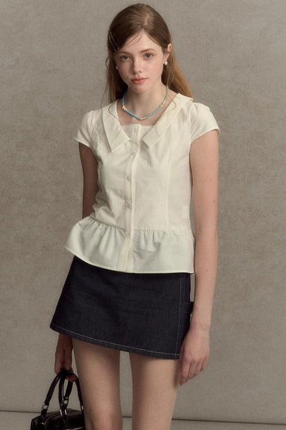 Summer Plaid Sleeve Top