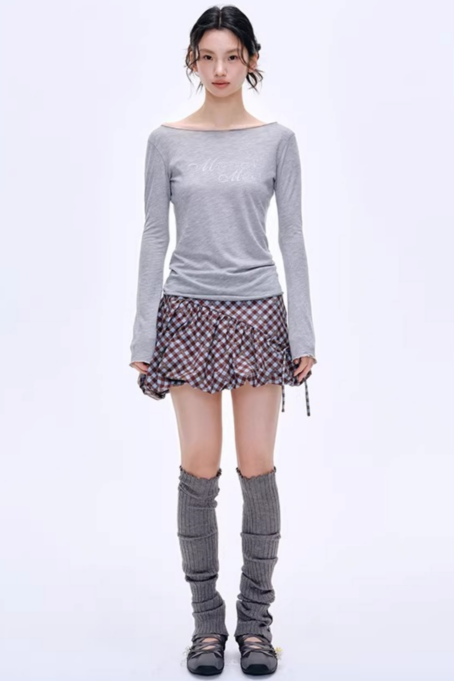 Distressed Letter Print Sweater