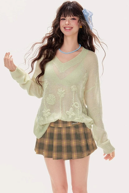 Cut-Out Knitted Sweater