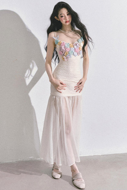 Autumn Floral Slip Dress Set-Up