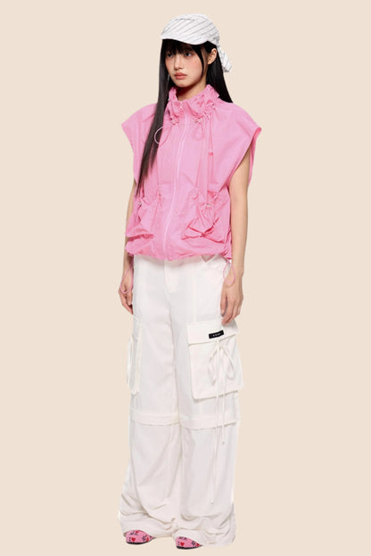 Removable Wide-Leg Slacks