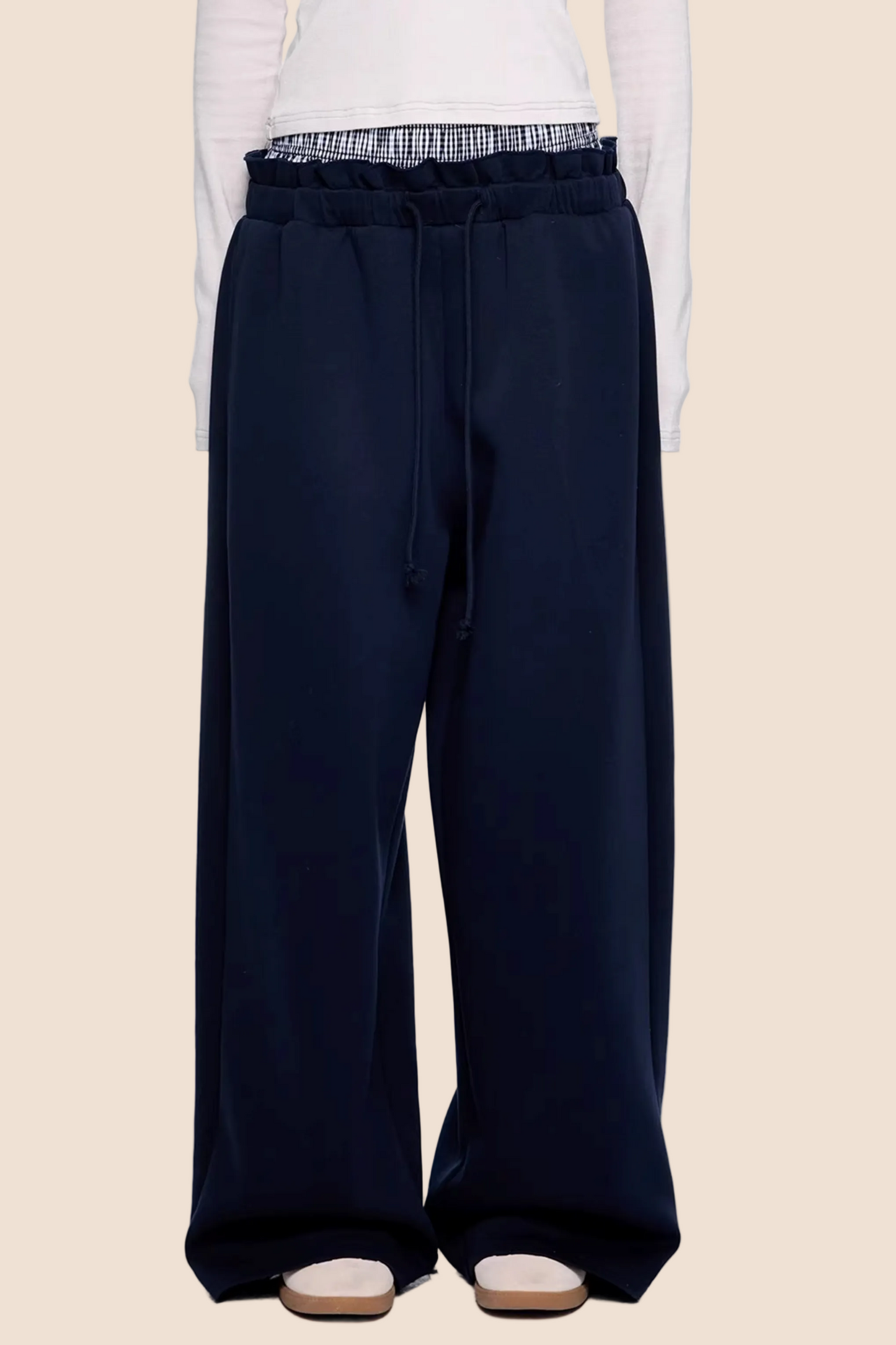 Plaid Patchwork Sweatpants