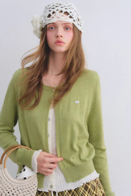 Color-Blocking Knit Cardigan