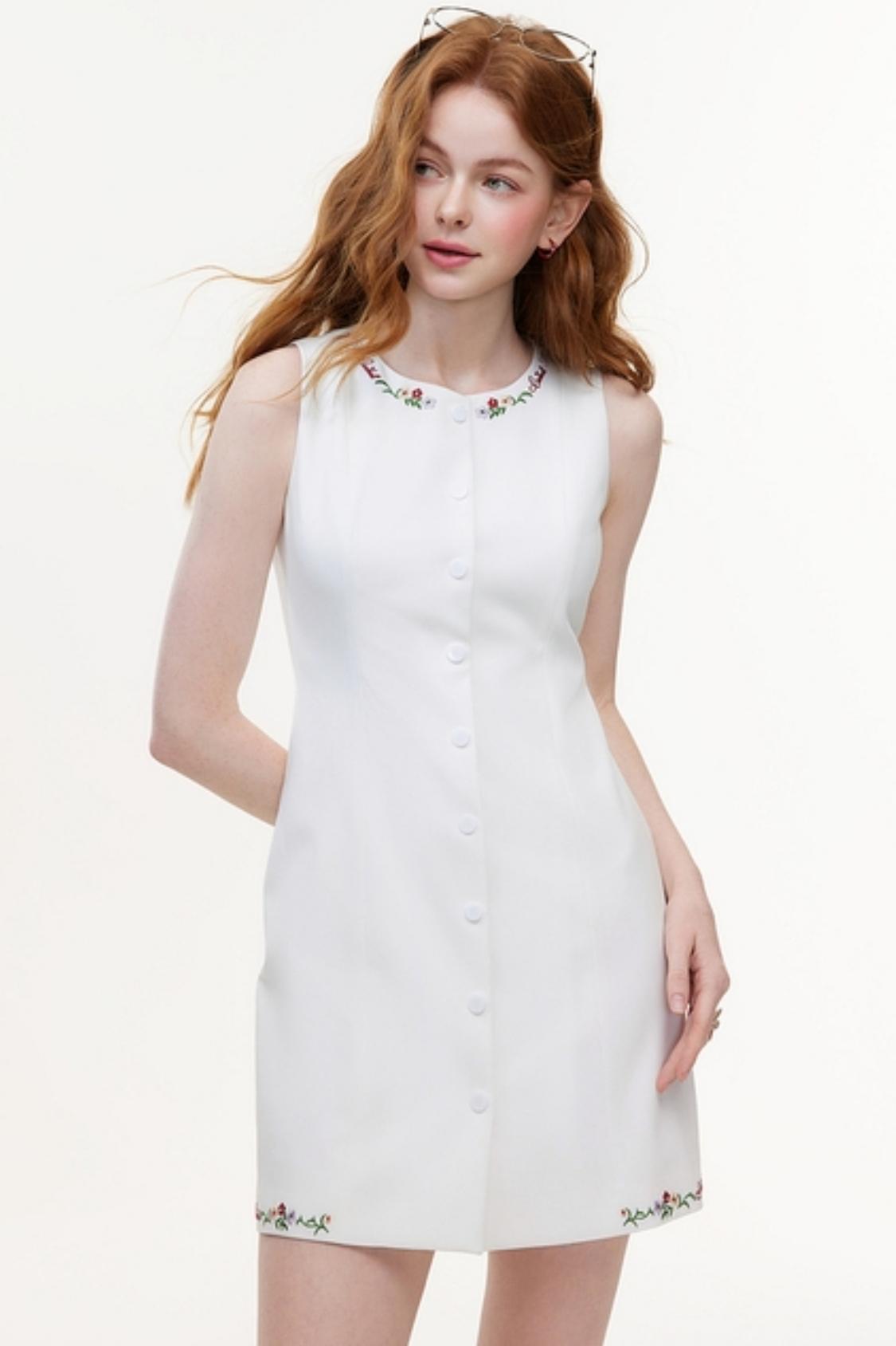 Summer White Halter Dress