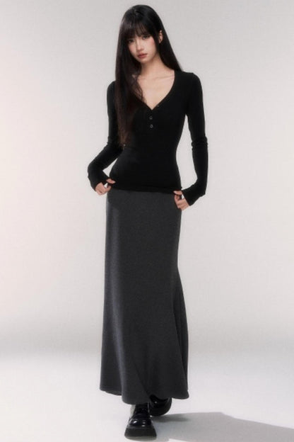 Winter Wool A-Line Skirt