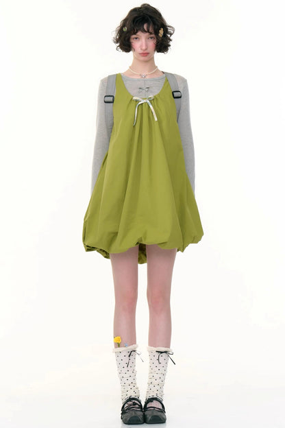 Green Bud Sleeveless Dress