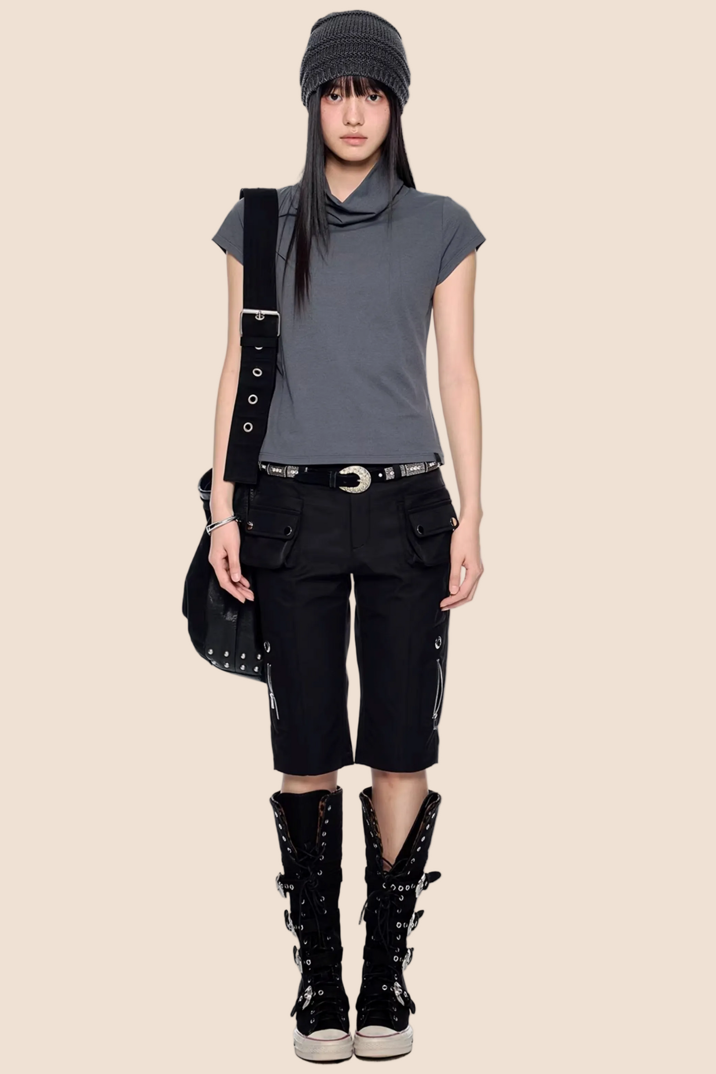 Retro High-Neck Summer Top