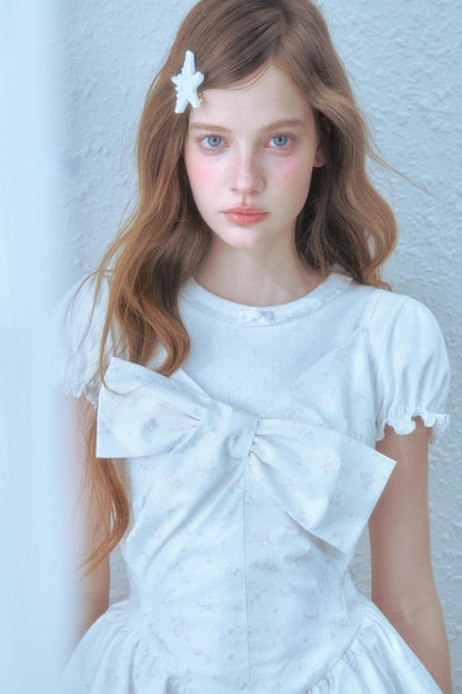 Floral Halter Poncho Dress