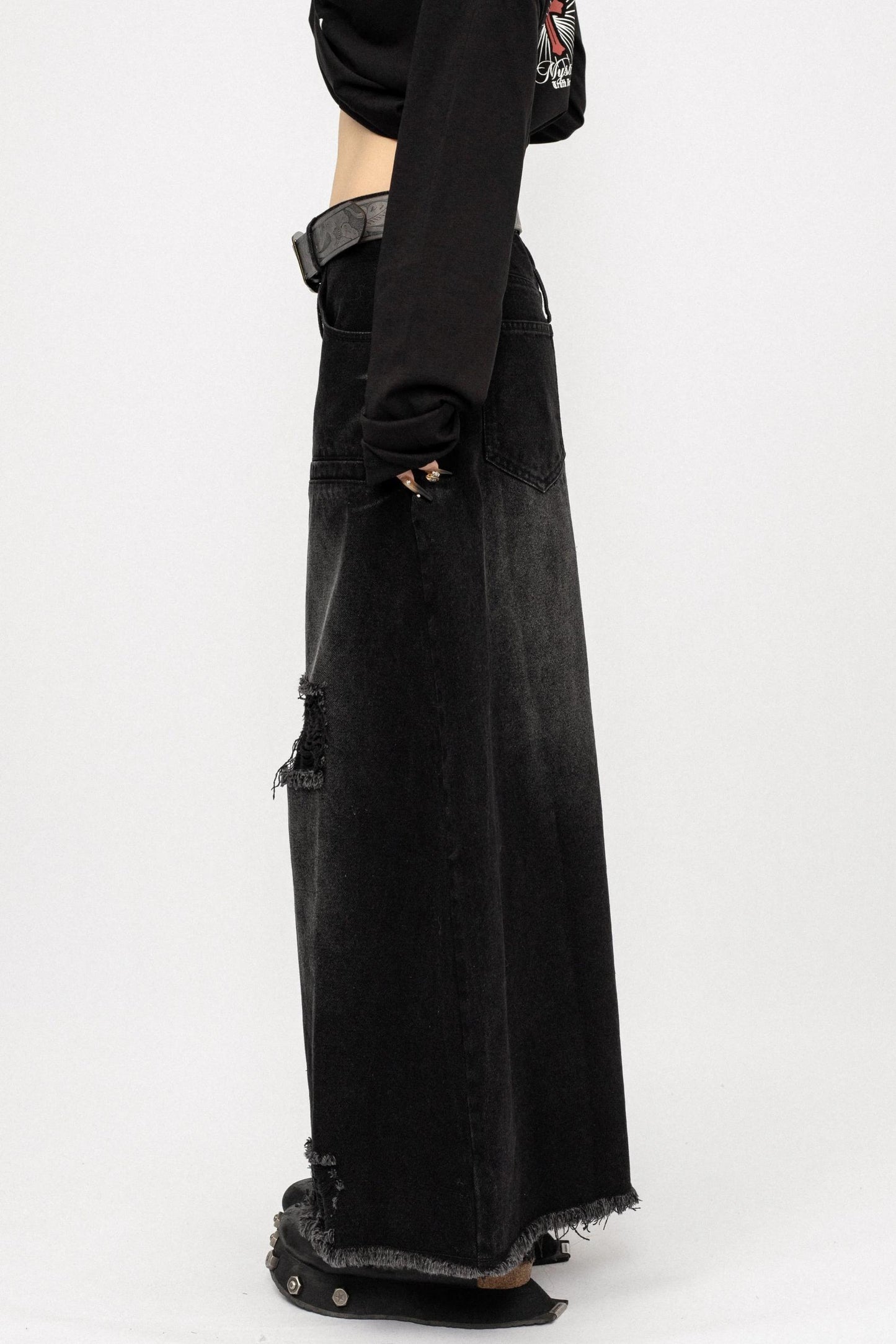 Autumn Spice Girl Denim Skirt