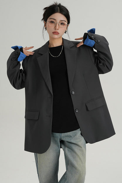 Blazer à lacets de design tempérament 