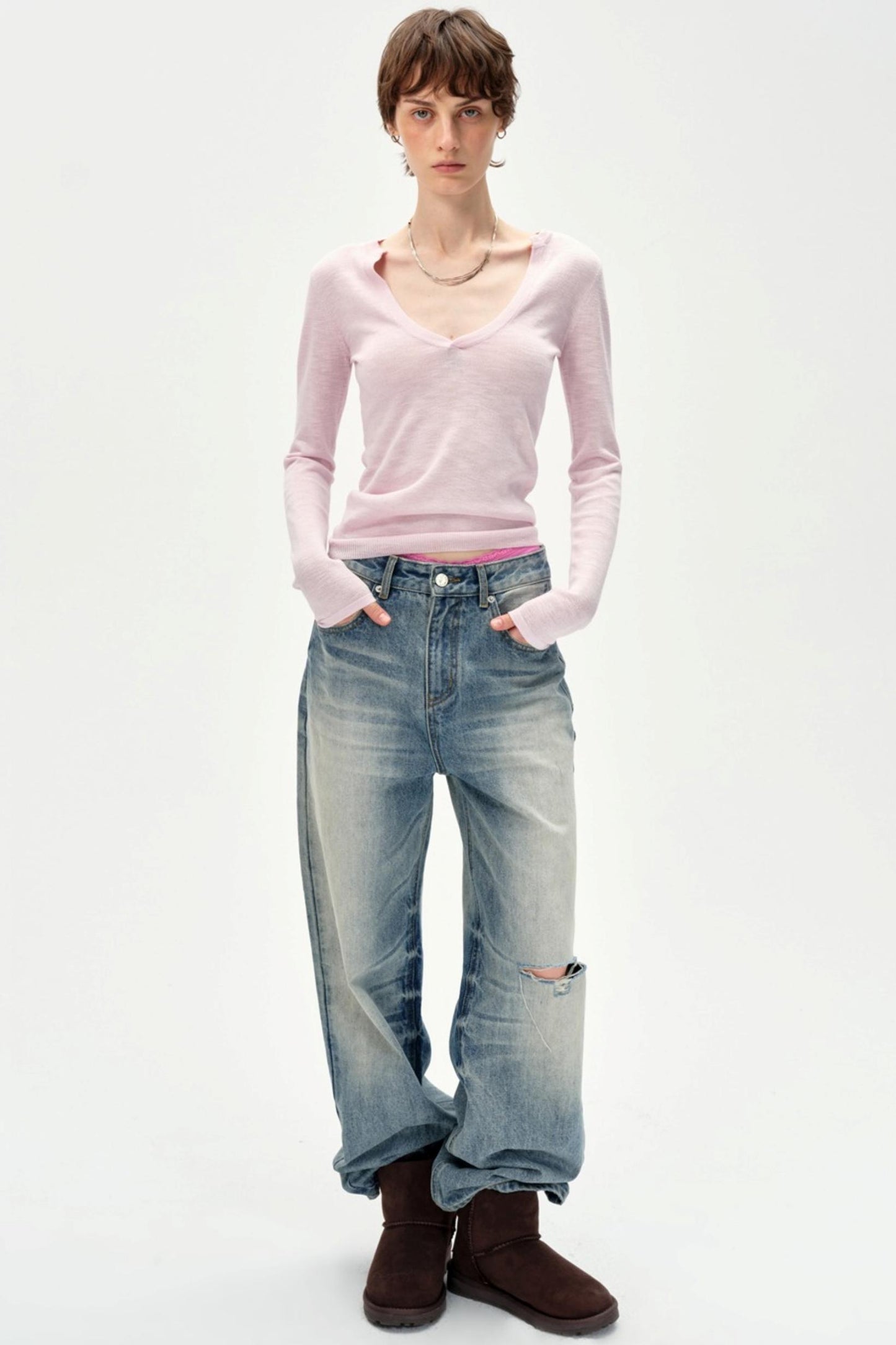 Glass Neck Knitted Base Top