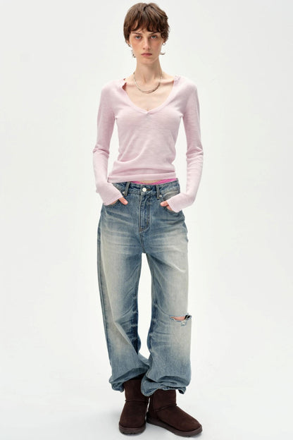 Glass Neck Knitted Base Top