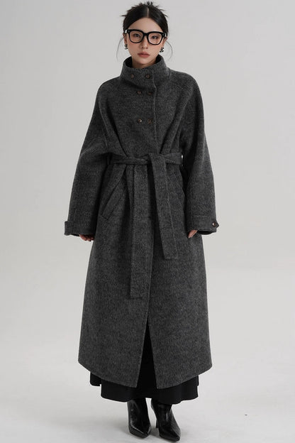 High Neck Wool Coat