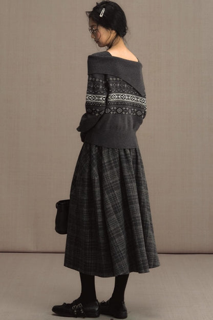 Nordic Preppy Style Fair Isle Sweater