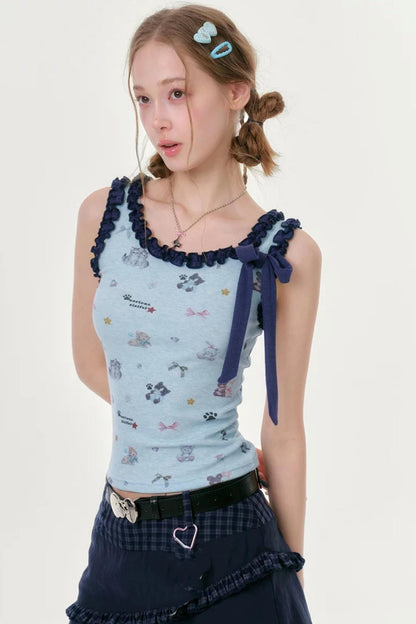 Cat Paradise Ruffled Camisole