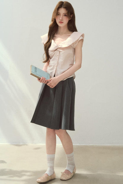 Mist Pink Lyocell Vintage Blouse