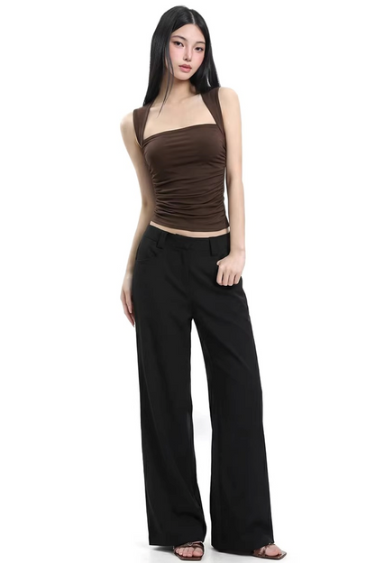 Black Strapless Tube Top