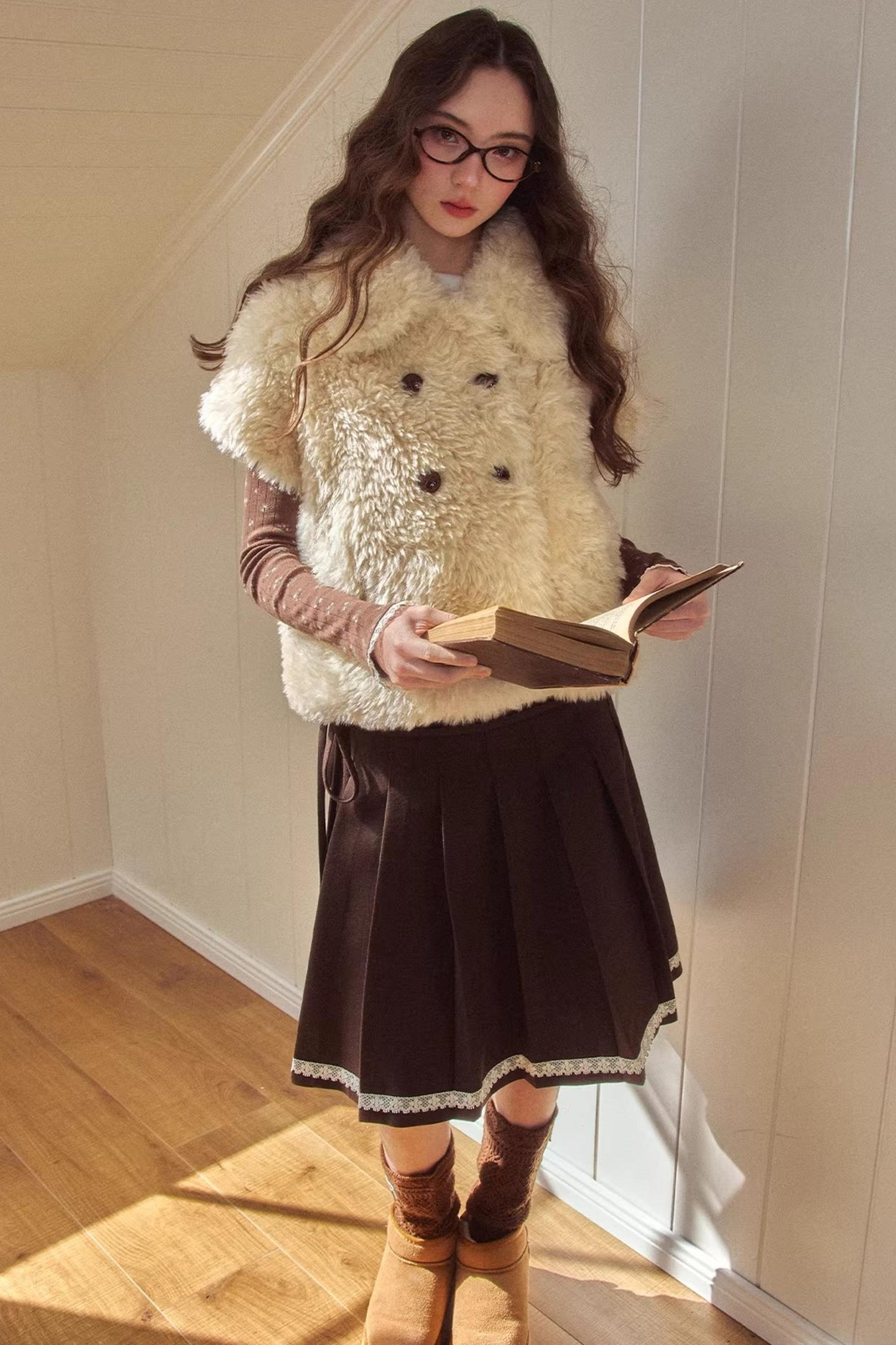 Baby Doll Collar Fur Jacket