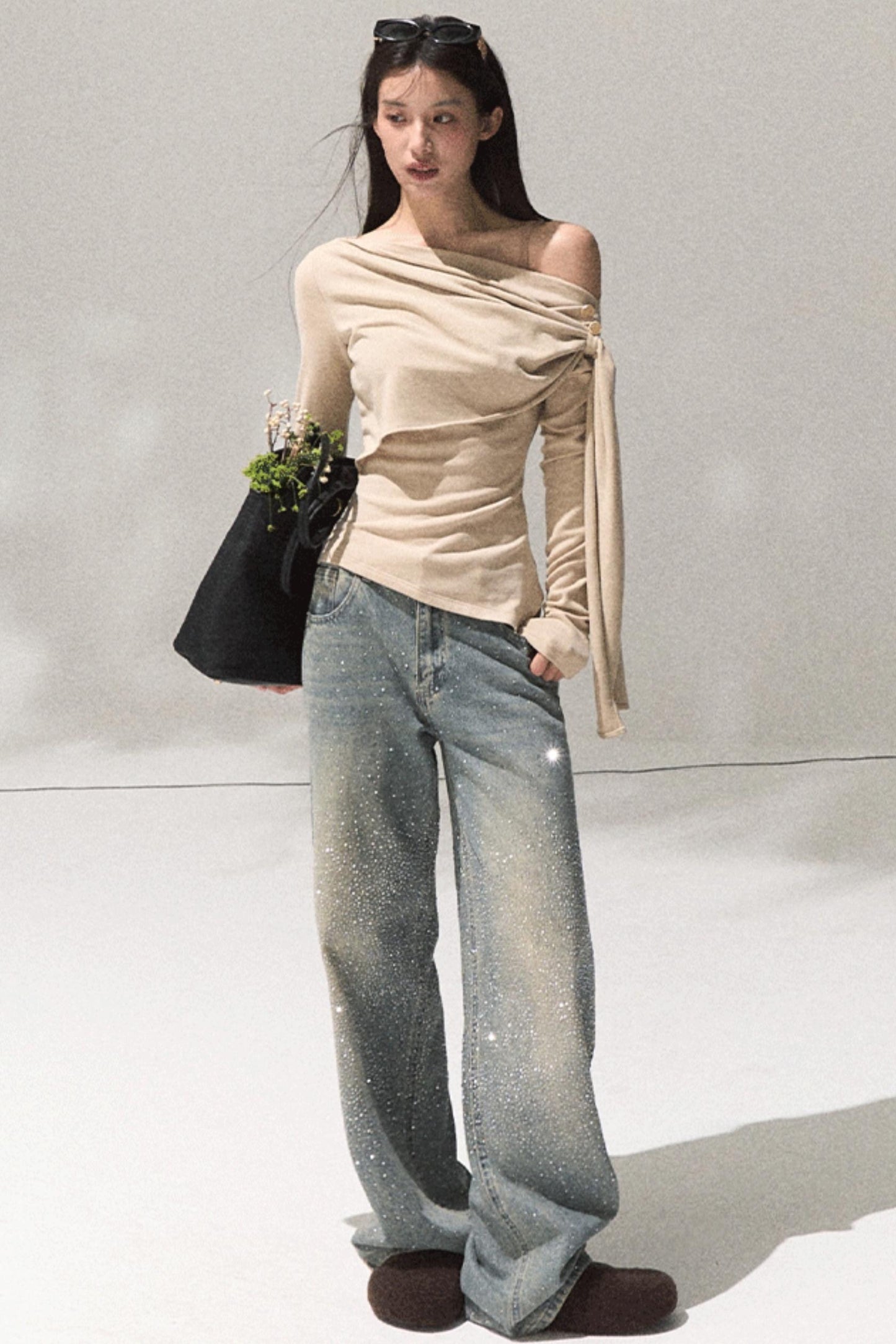 Ancient Shrine Long Sleeve Knit Top