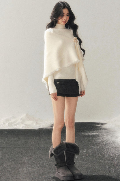 French Winter Turtleneck Sweater Set