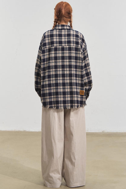 Fun Fringe Plaid Shirt
