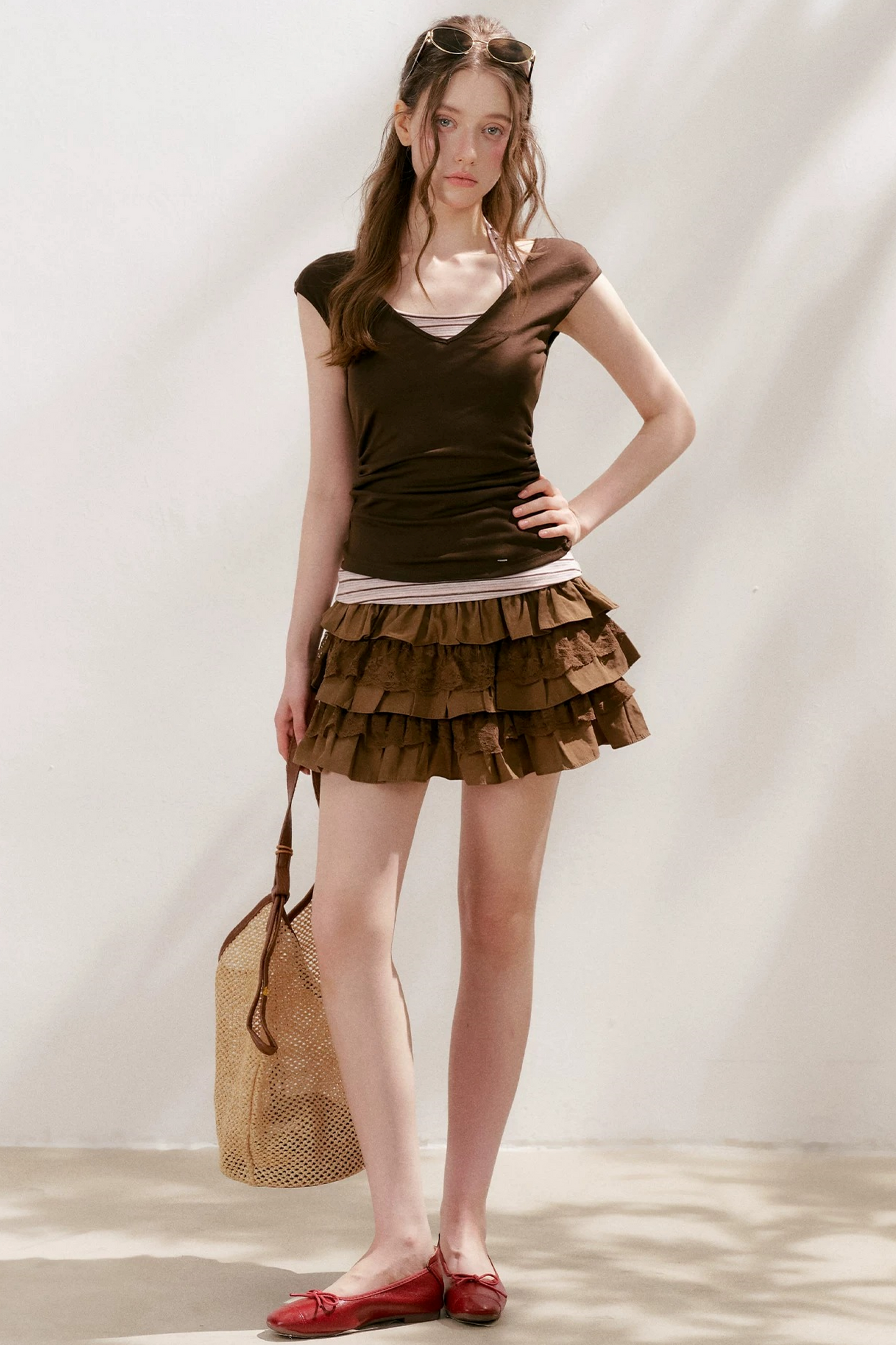 Cotton Lace A-Line Skirt