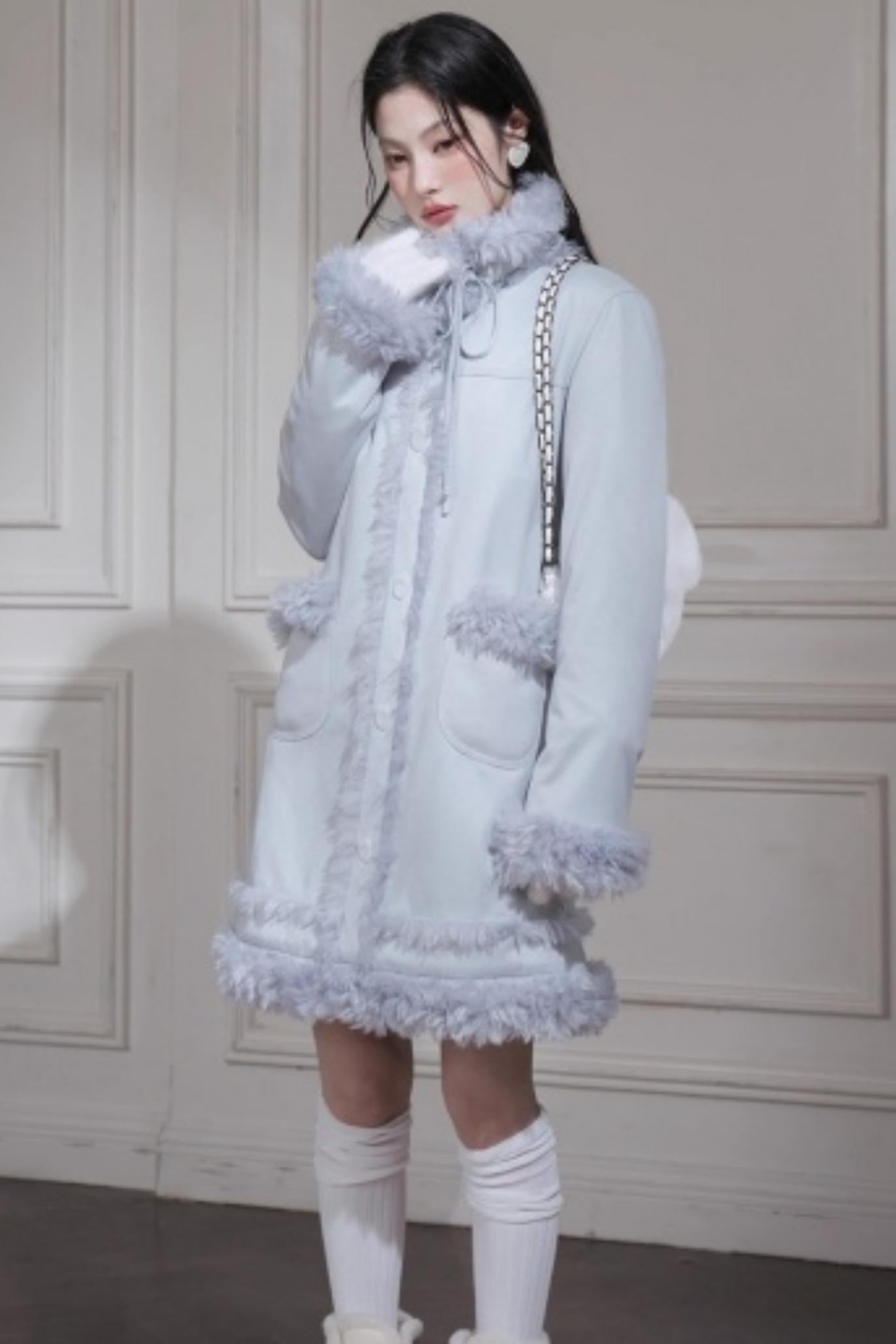 Misty Velvet Fur Coat