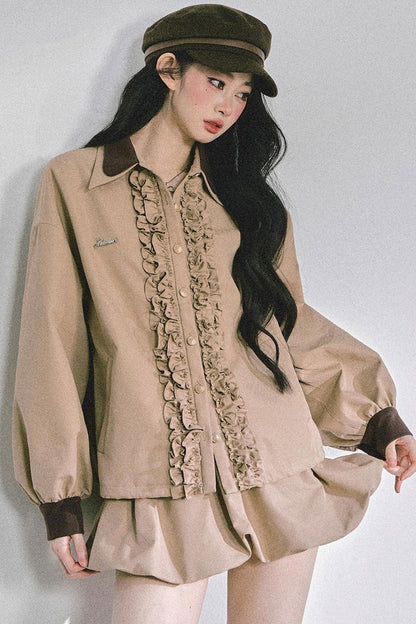 Autumn Two-Piece Jacket Skirt Set-Up