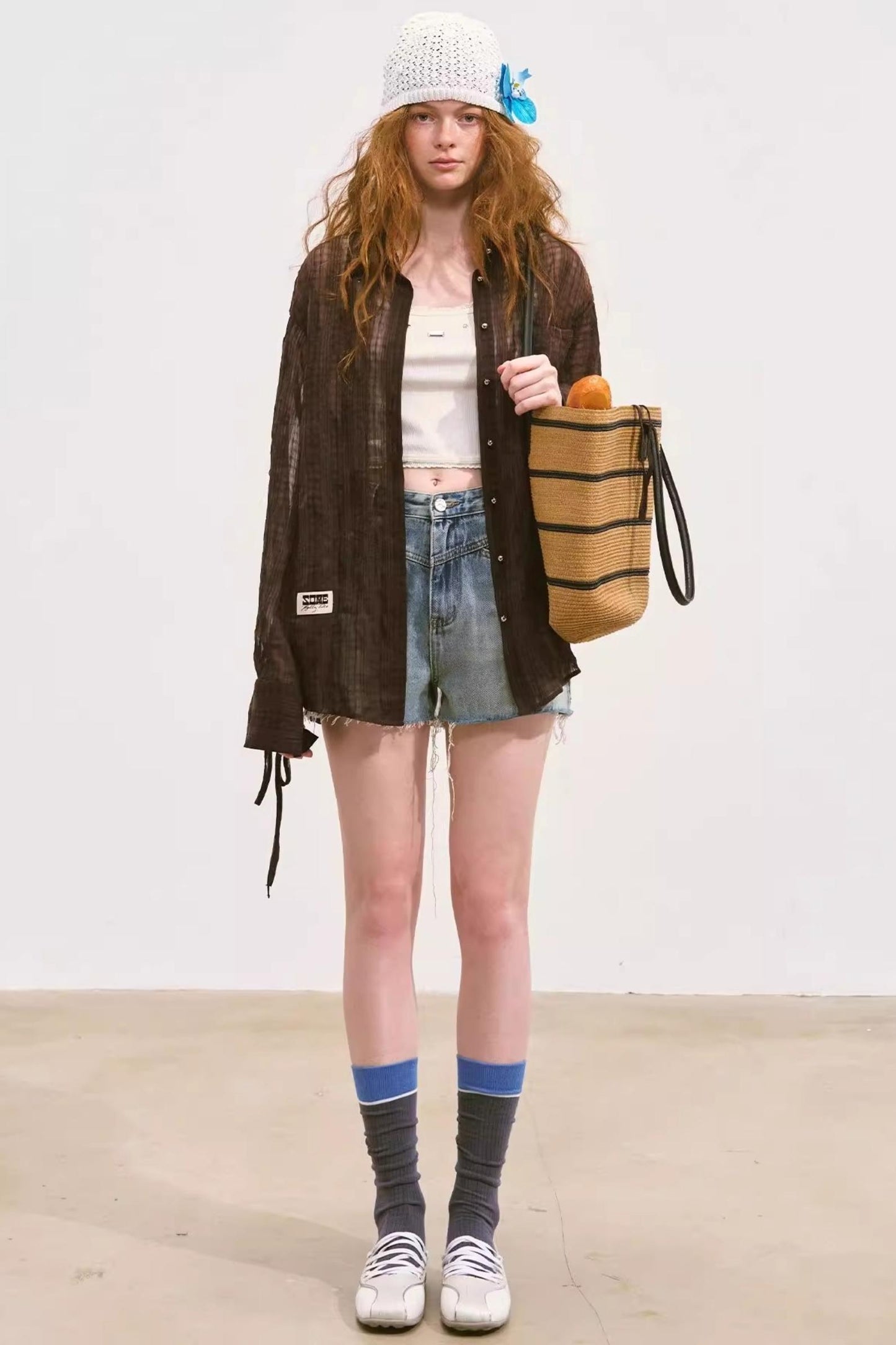 Plaid Mesh Summer Shirt Jacket