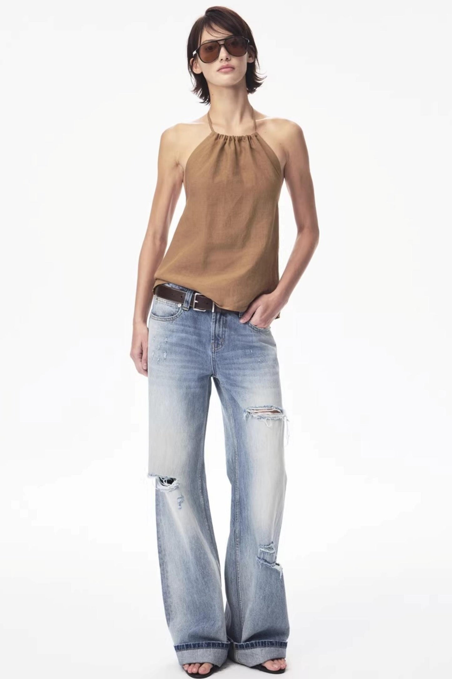 Tencel Ramie Halter Top