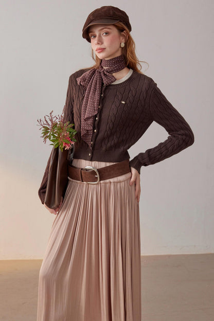 Metal Buckle Knitted Sweater