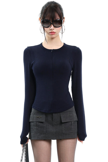 Black Slim-Fitting Sweater