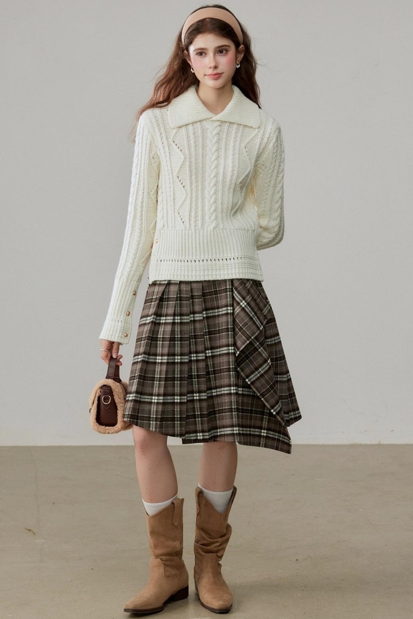 Lapel Wool Knit Top