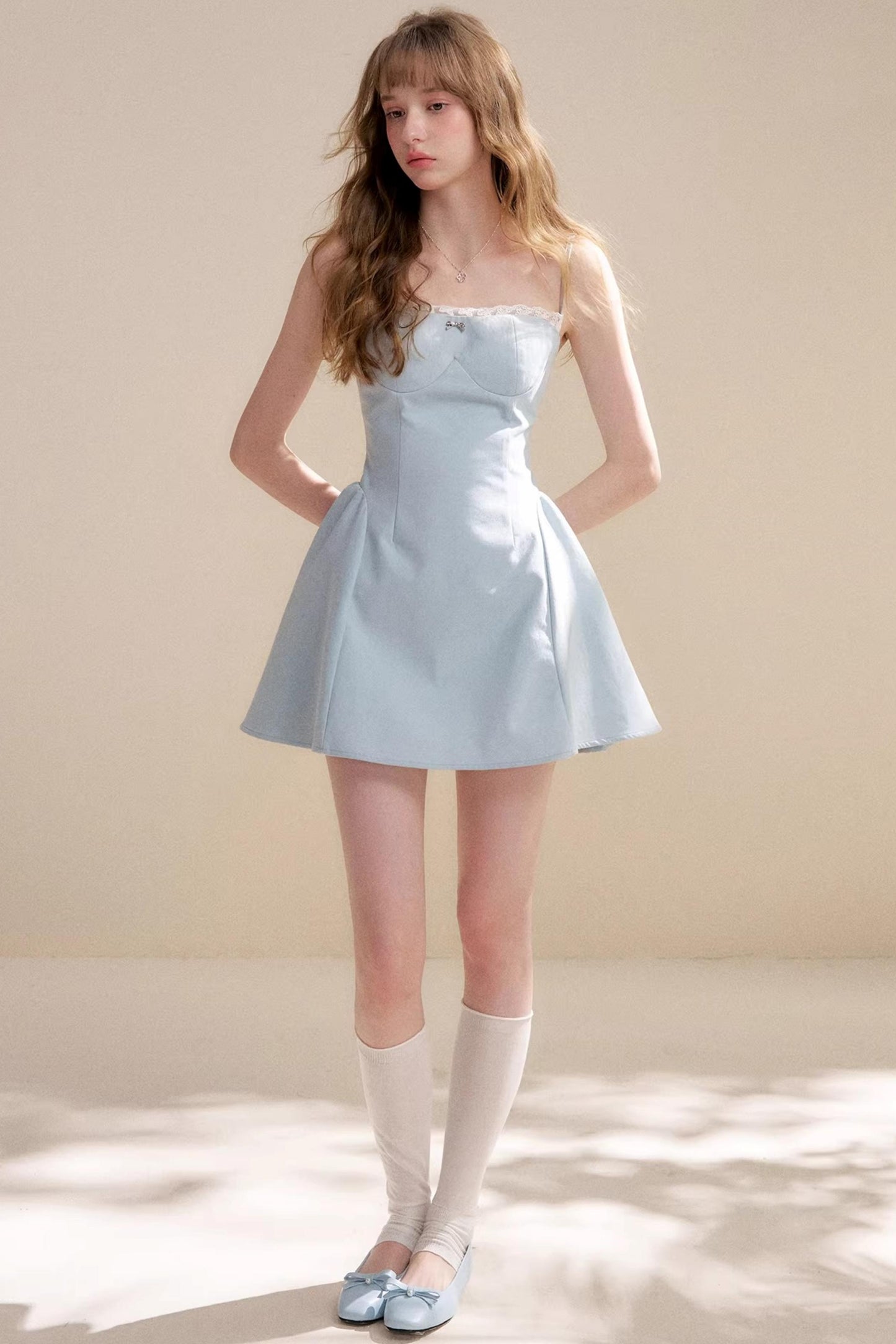 French Lace Ruched Dress