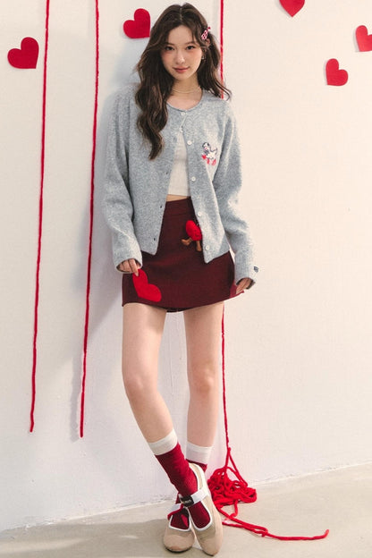 Soft Glutinous Dalmatian Jacquard Cardigan