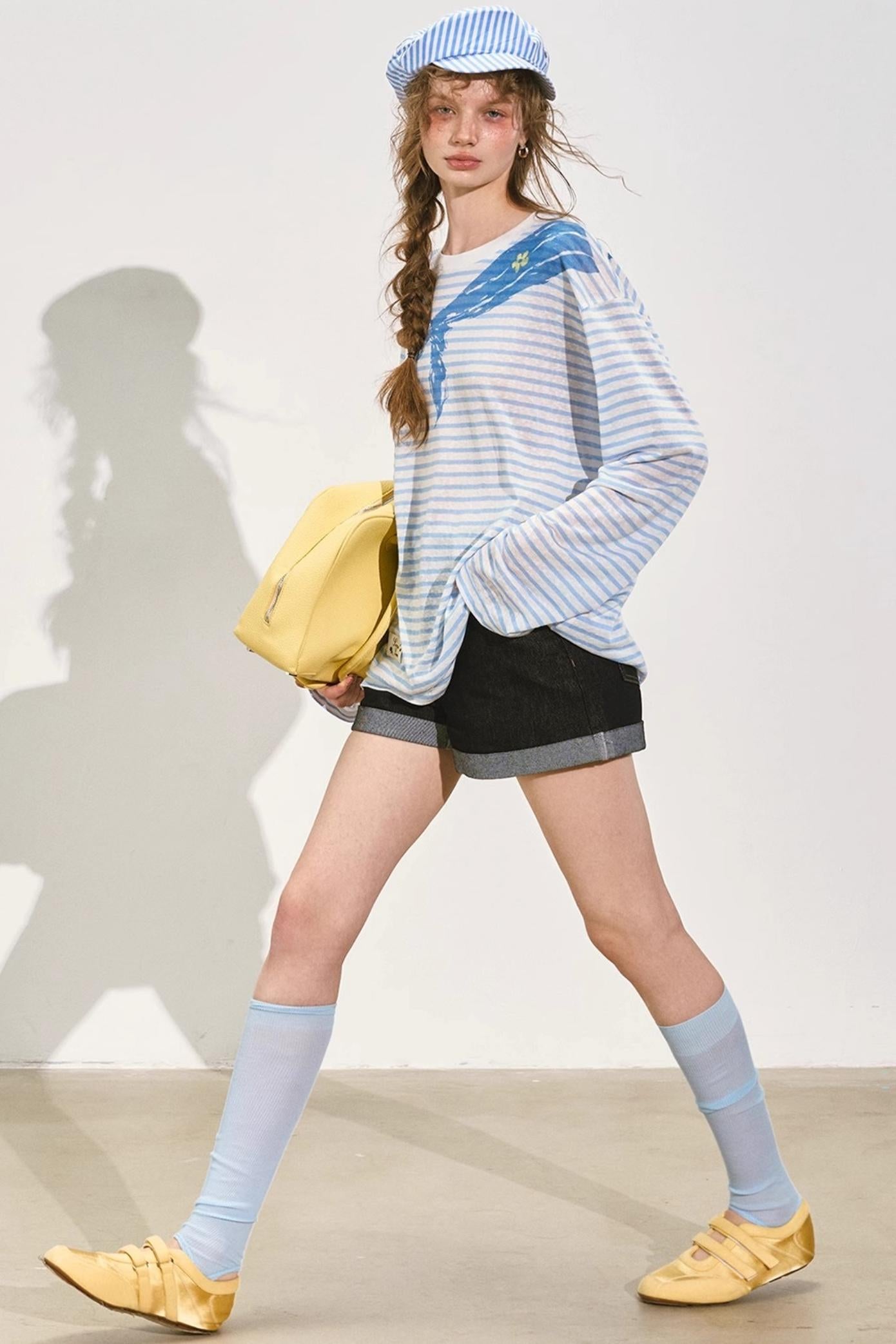 Color Clash Navy Tee