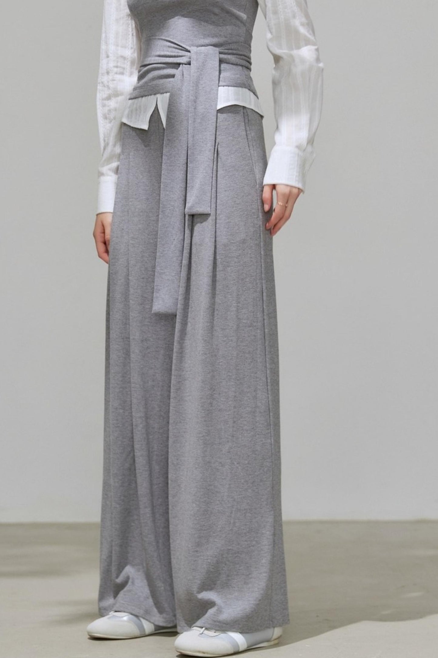 Summer Autumn Knitted Fake Two-Piece Set-Up