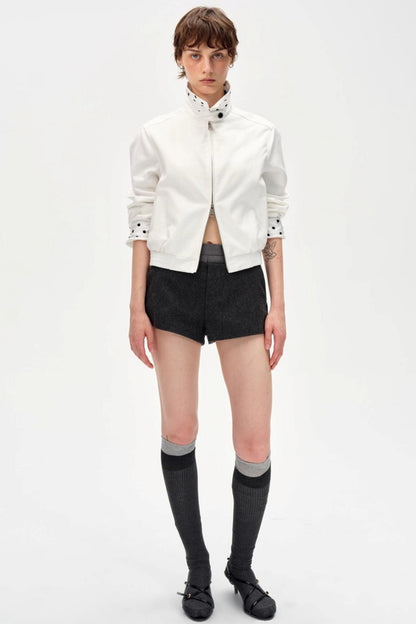 Vintage Contrast Polka Dot Jacket