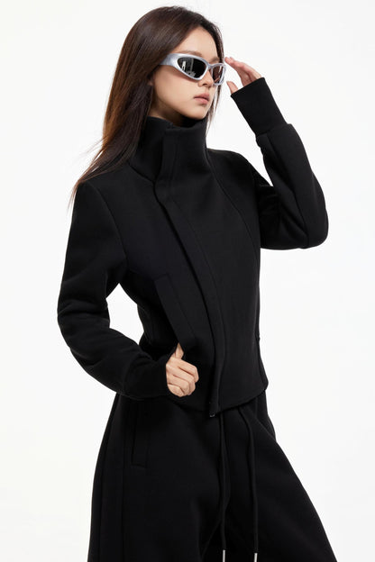 High Collar Slim Jacket Set-Up