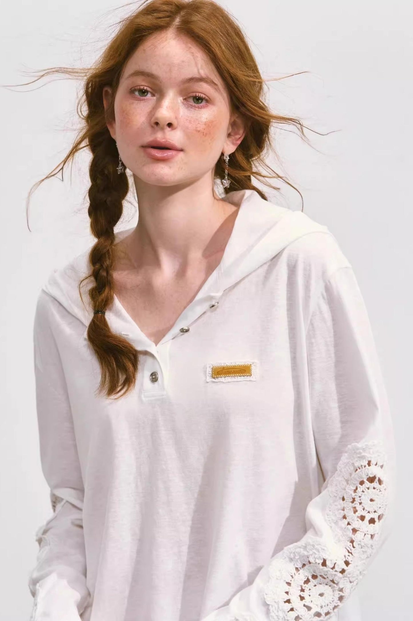 Breezy Lace Hoodie Tee