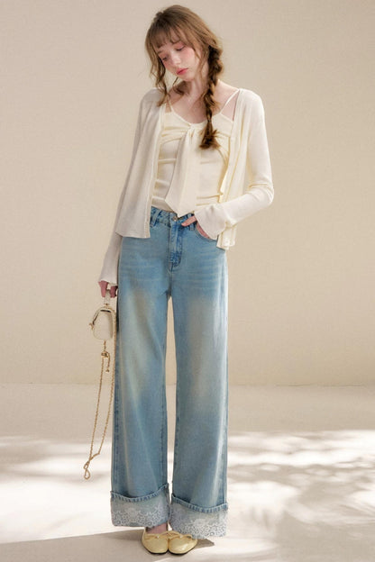 Jeans romantici in pizzo al chiaro di luna