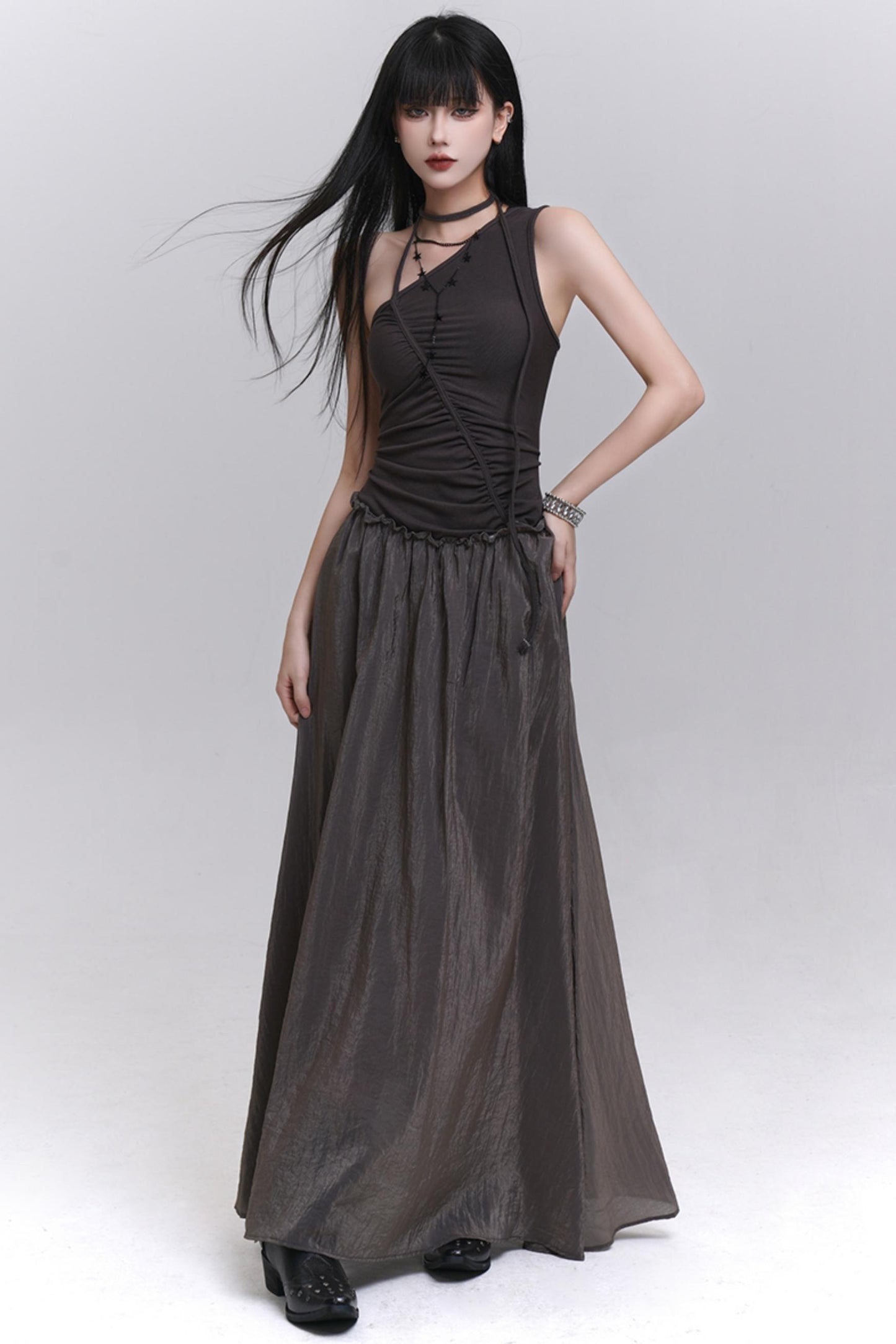 Elegant Seaside One-Shoulder Dress