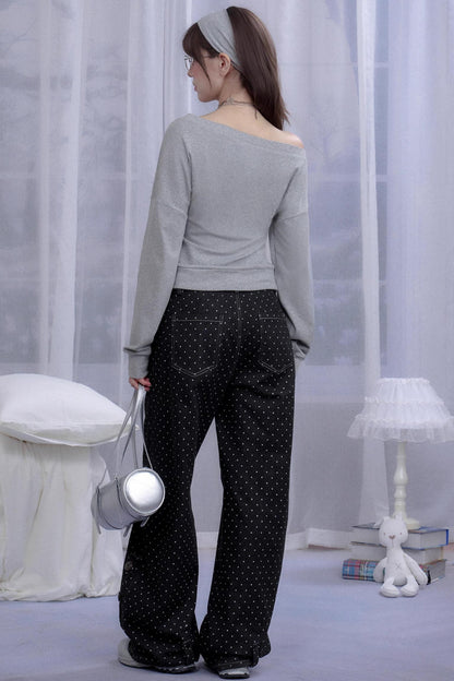 Slanted Shoulder Top